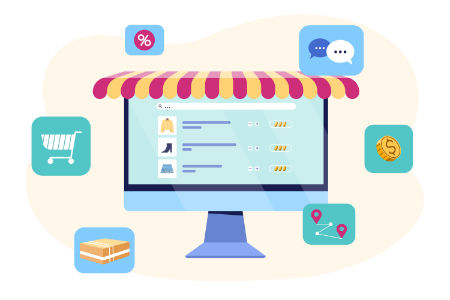 payment goods in online store by computer payment goods in online store by computer